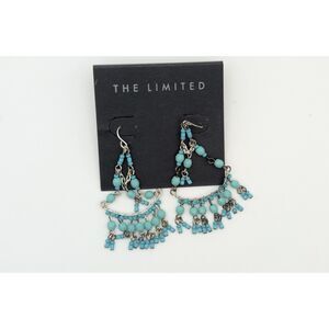 The Limited Turquoise Beaded Chandelier Dangle Earrings Boho Festival Jewelry